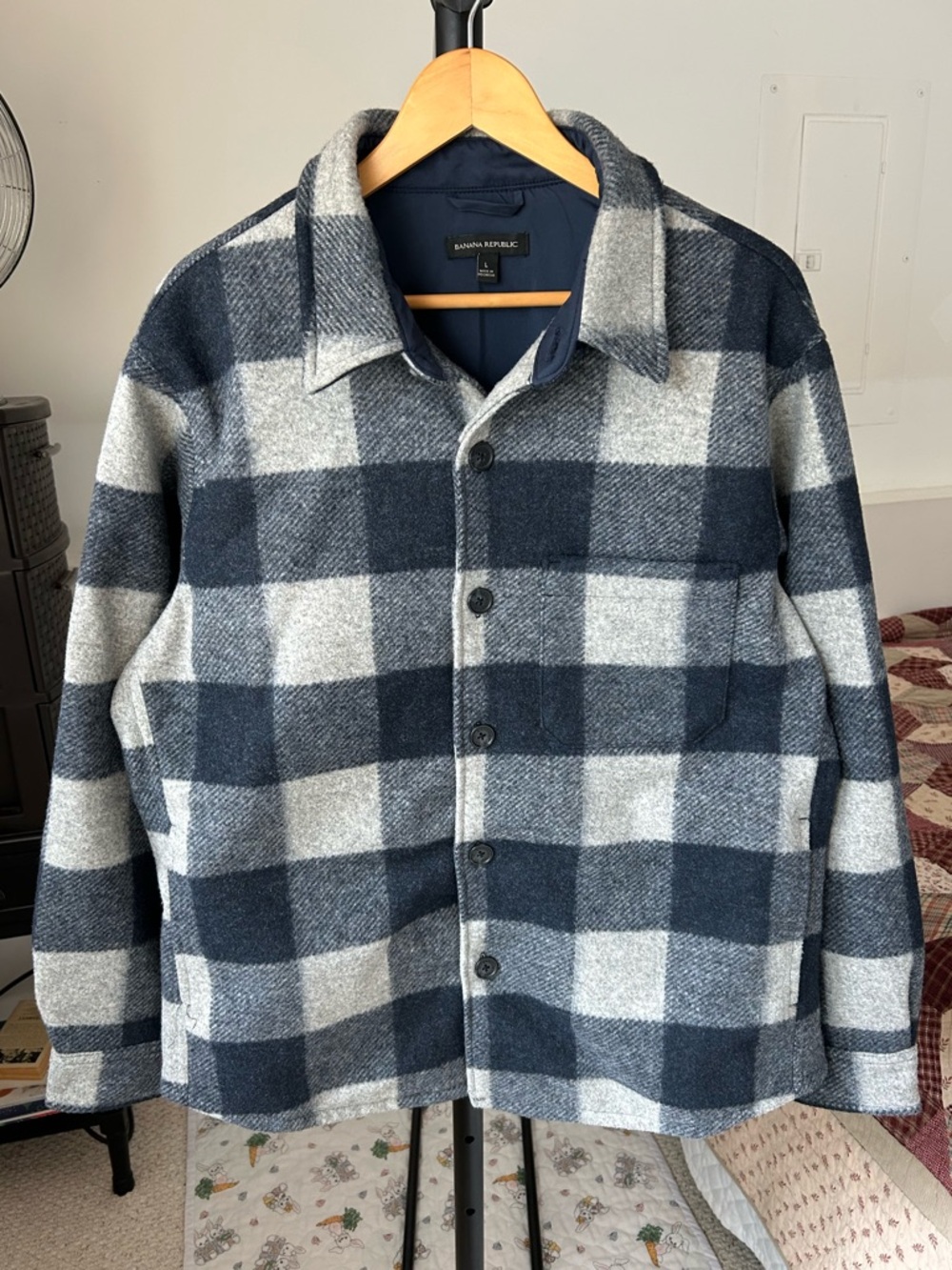Banana Republic Plaid Shirt Jacket Shacket Men’s Large